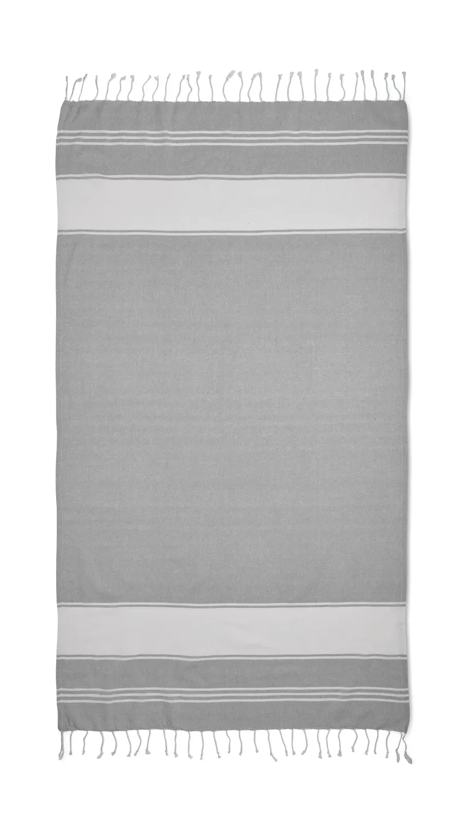 Hamma Recycled Cotton Hammam Towel & Drawstring Bag Set — Grey