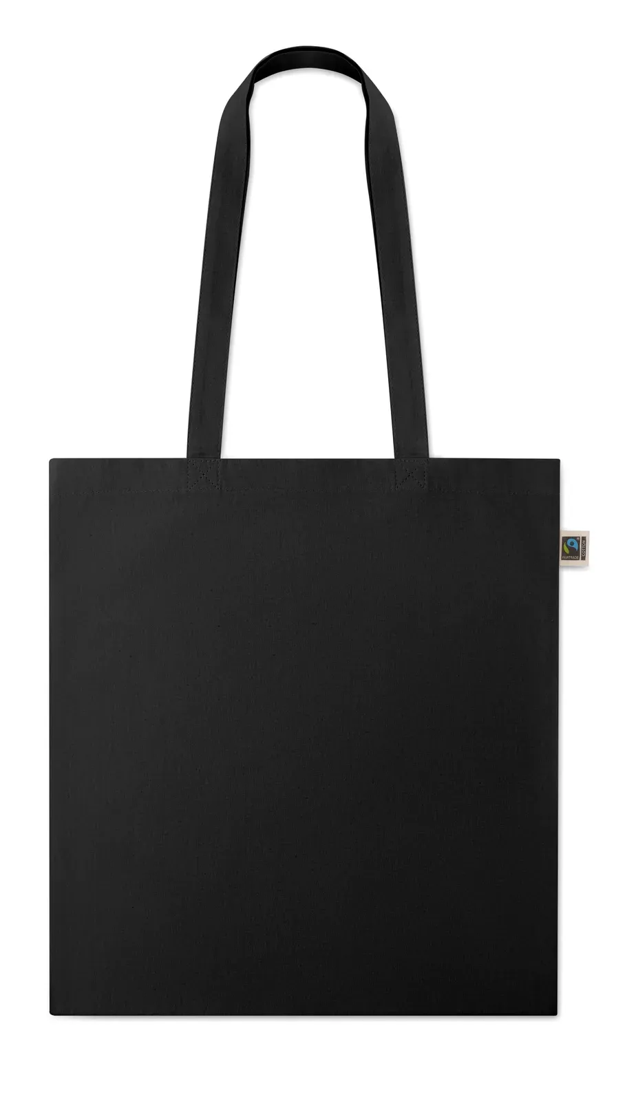 Cotton Shopping Bag Osole+ Colour with Long Handles 38X42 cm — Black