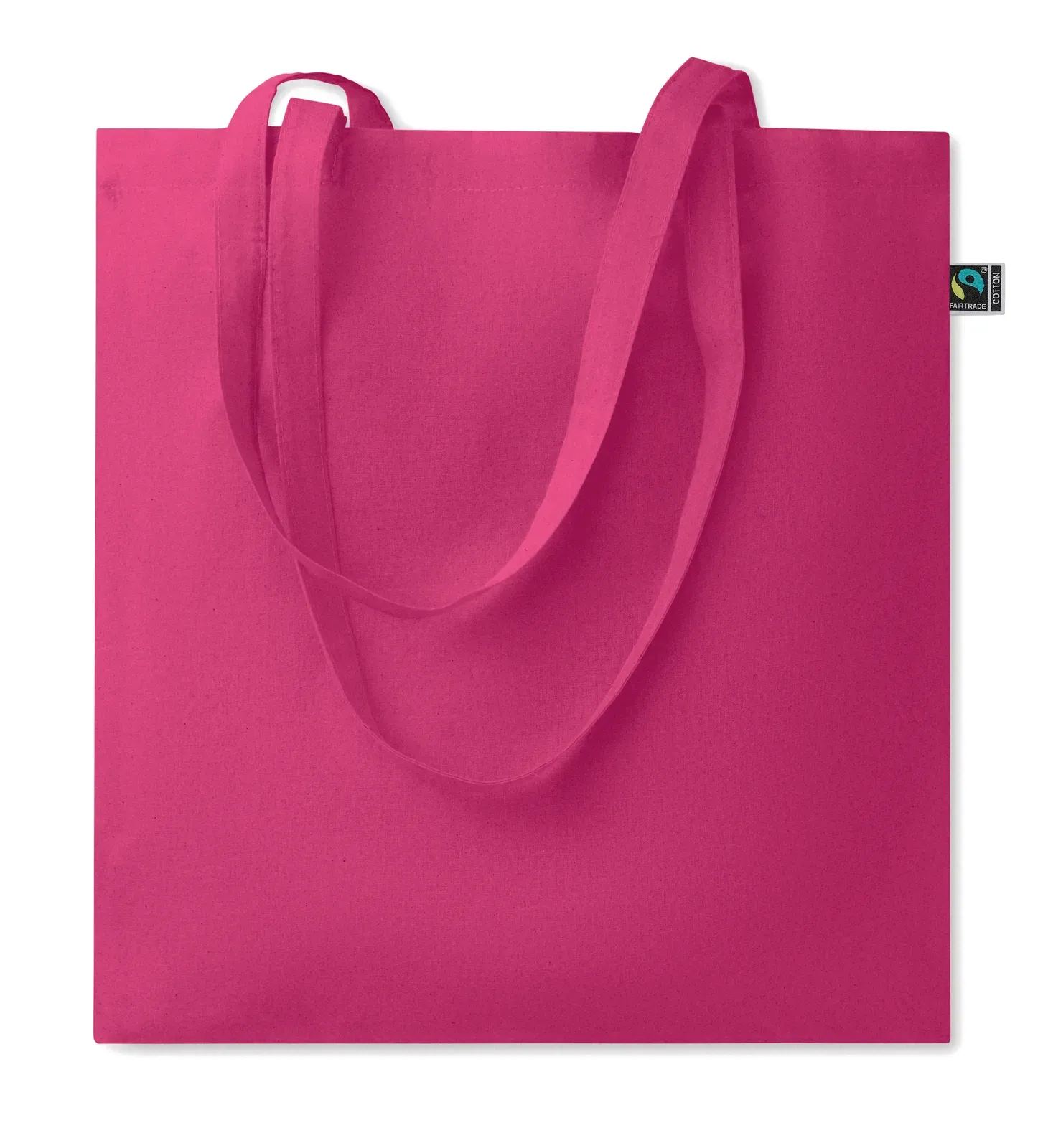 Cotton Shopping Bag Osole+ Colour with Long Handles 38X42 cm — Fuchsia