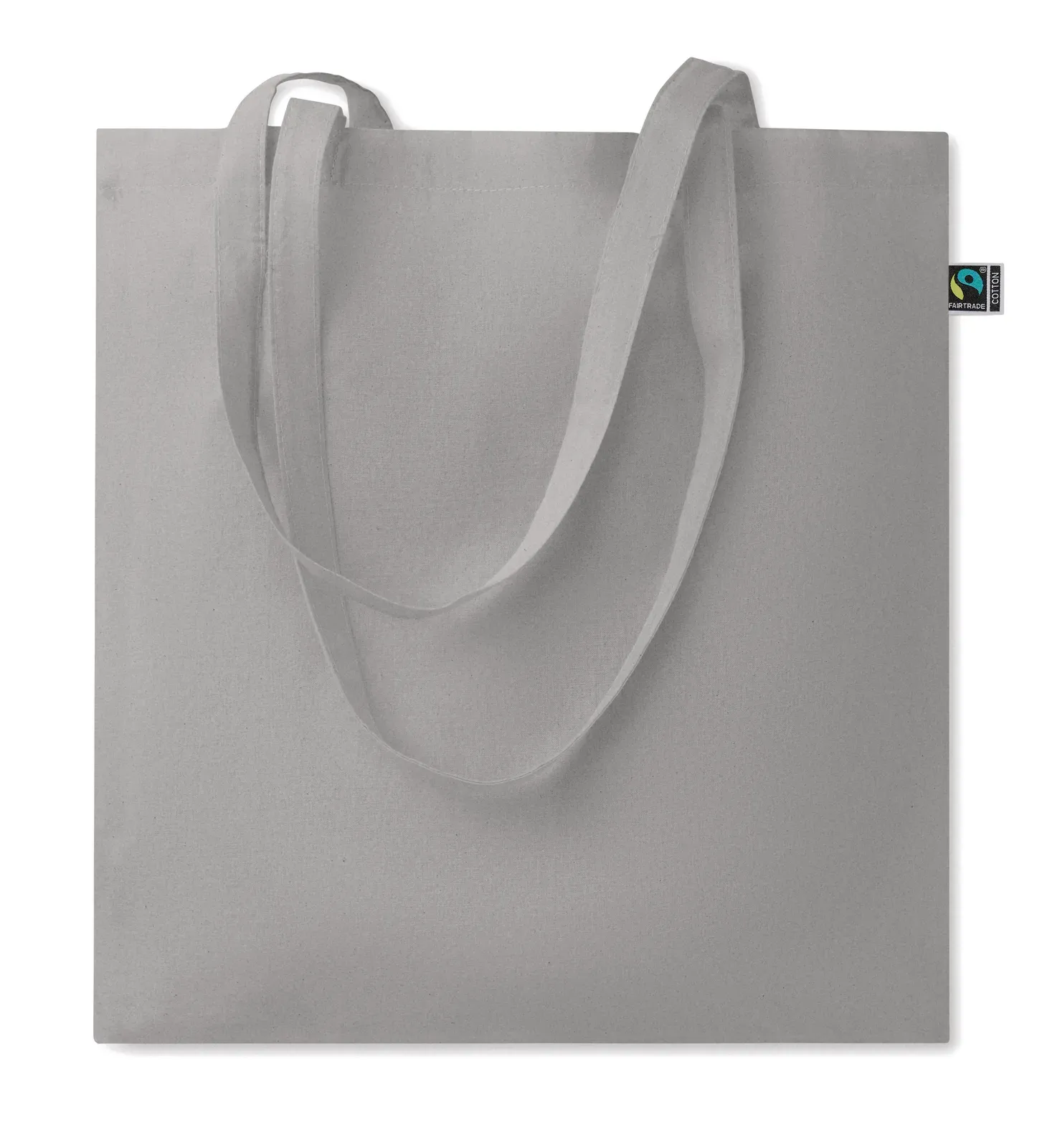 Cotton Shopping Bag Osole+ Colour with Long Handles 38X42 cm — Grey