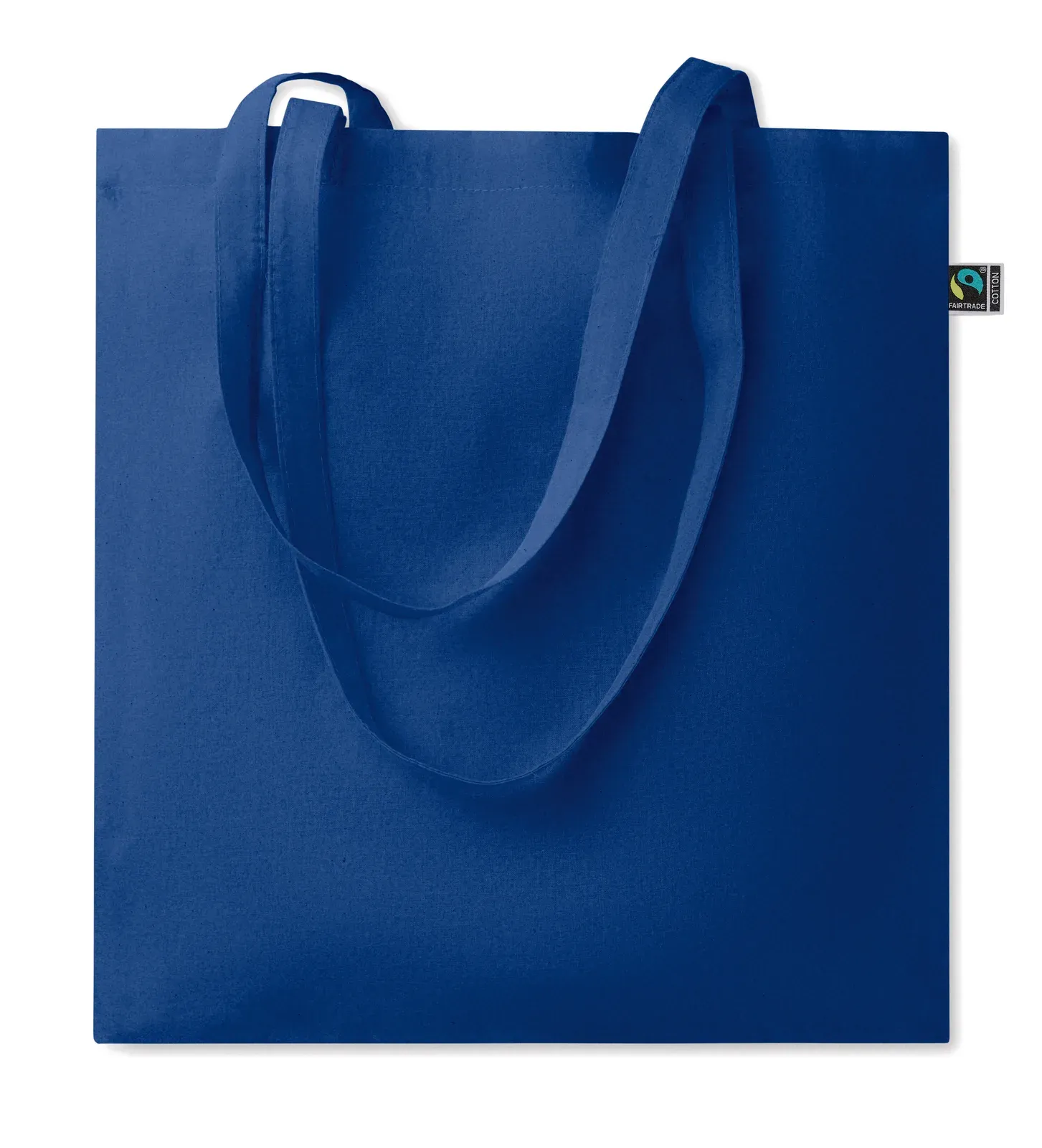 Cotton Shopping Bag Osole+ Colour with Long Handles 38X42 cm — Royal Blue