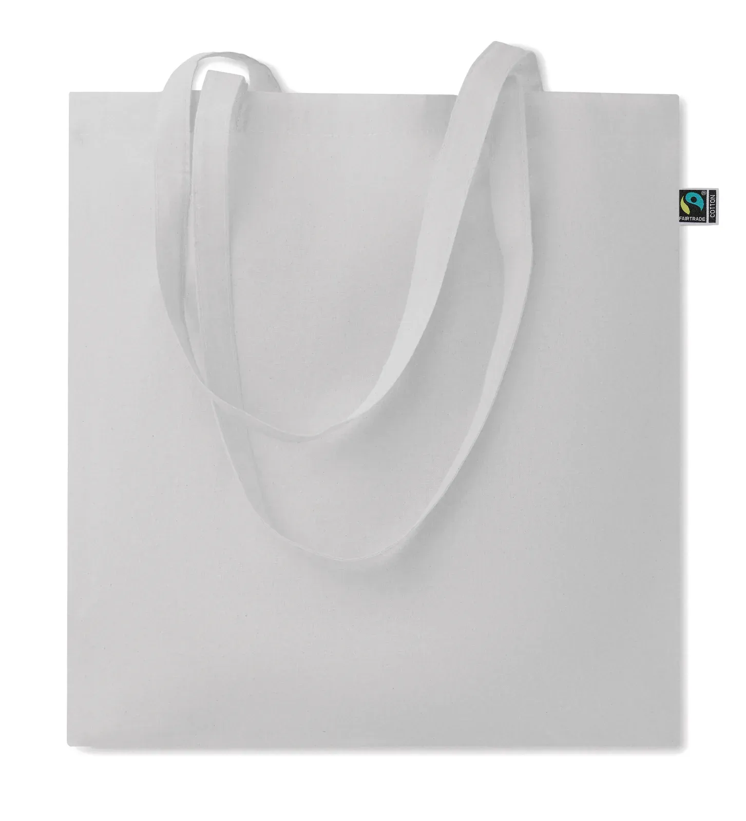 Cotton Shopping Bag Osole+ Colour with Long Handles 38X42 cm — White
