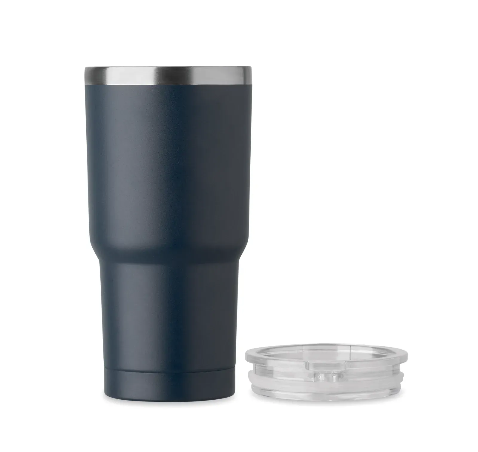 Sum – Double Wall in Recycled Stainless Steel (90% Recycled Stainless Steel and 10% Stainless Steel) Tumbler with PP Lid — French Navy