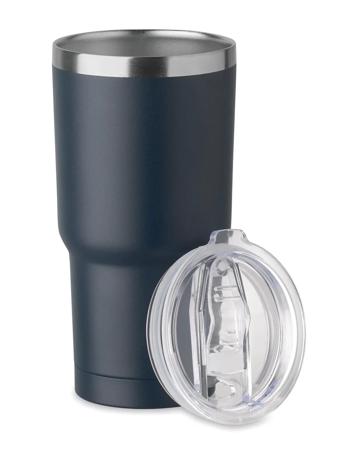 Sum – Double Wall in Recycled Stainless Steel (90% Recycled Stainless Steel and 10% Stainless Steel) Tumbler with PP Lid — French Navy