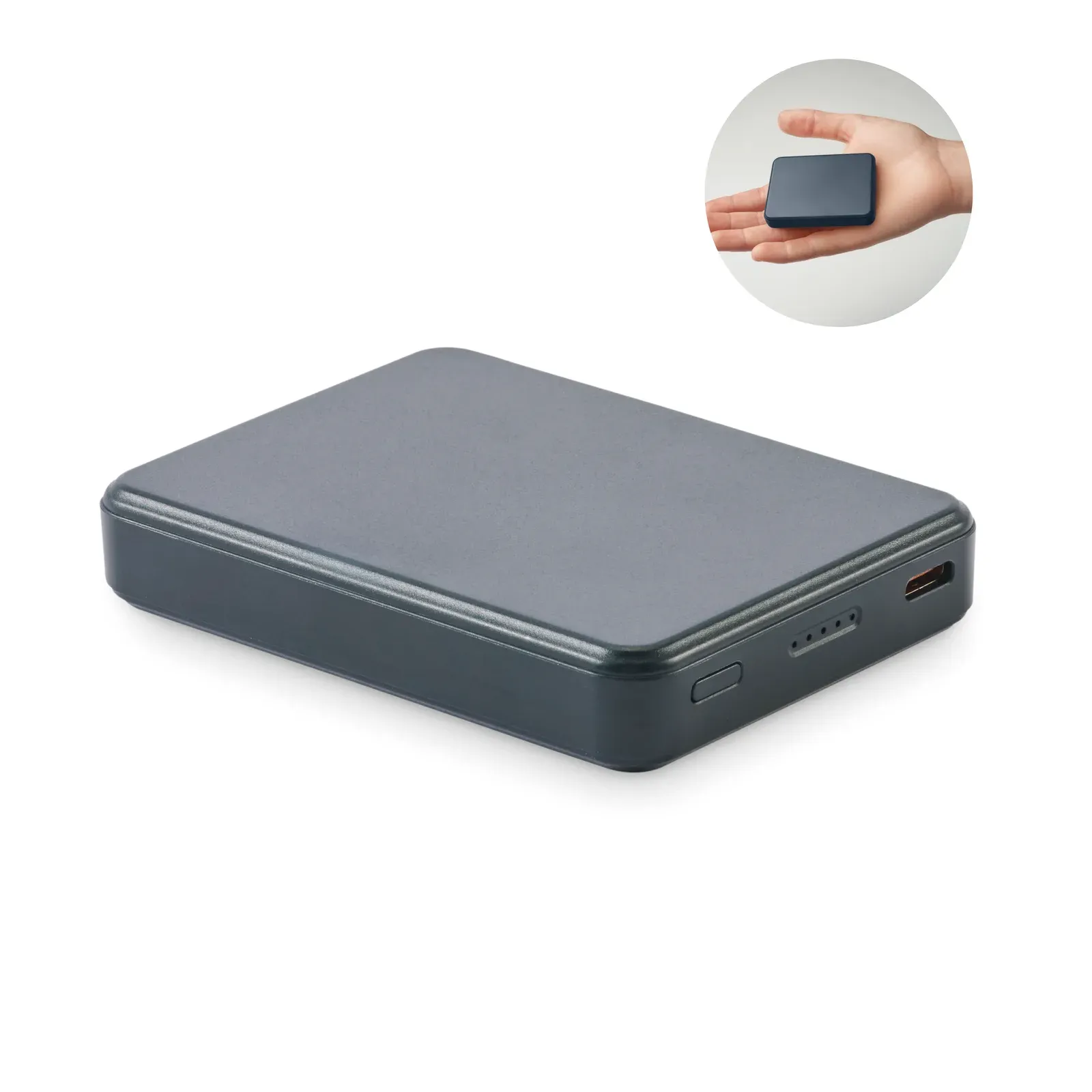 Kleinpow 5000mAh Power Bank – Recycled ABS, Compact Design — French Navy