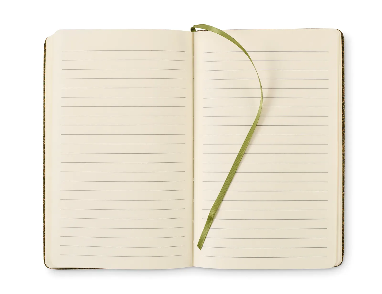 Chippewa A5 Tea Grounds & Cork Notebook – 160-Page FSC-Certified Recycled Refill — Green