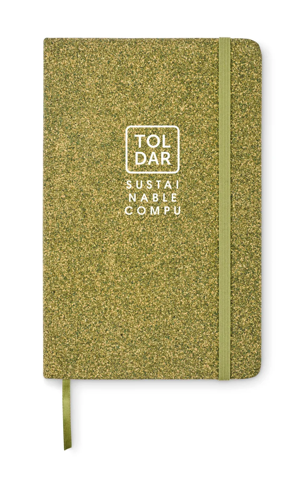 Chippewa A5 Tea Grounds & Cork Notebook – 160-Page FSC-Certified Recycled Refill — Green