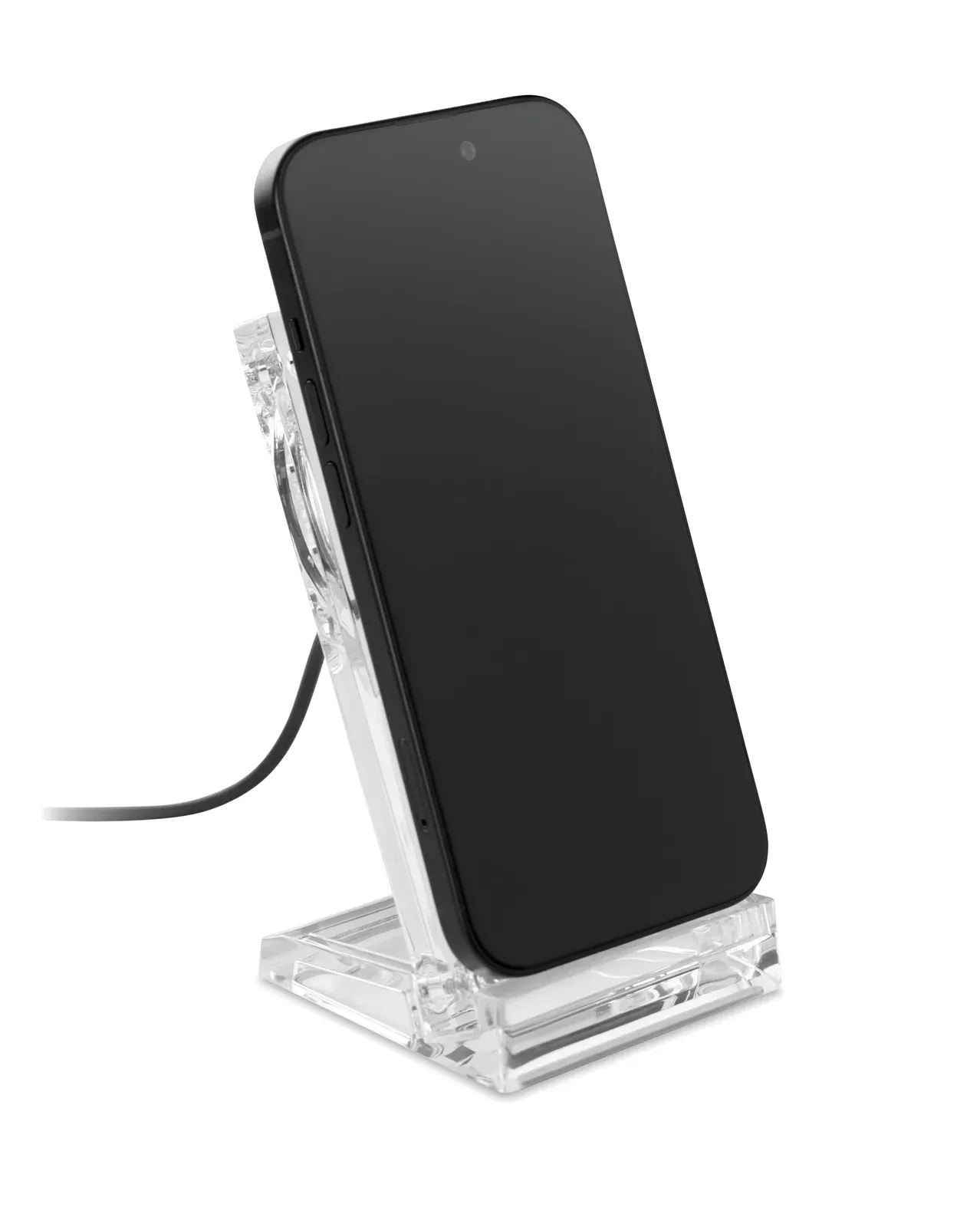 Cryl 15W Acrylic Wireless Charger with Phone Stand — Transparent