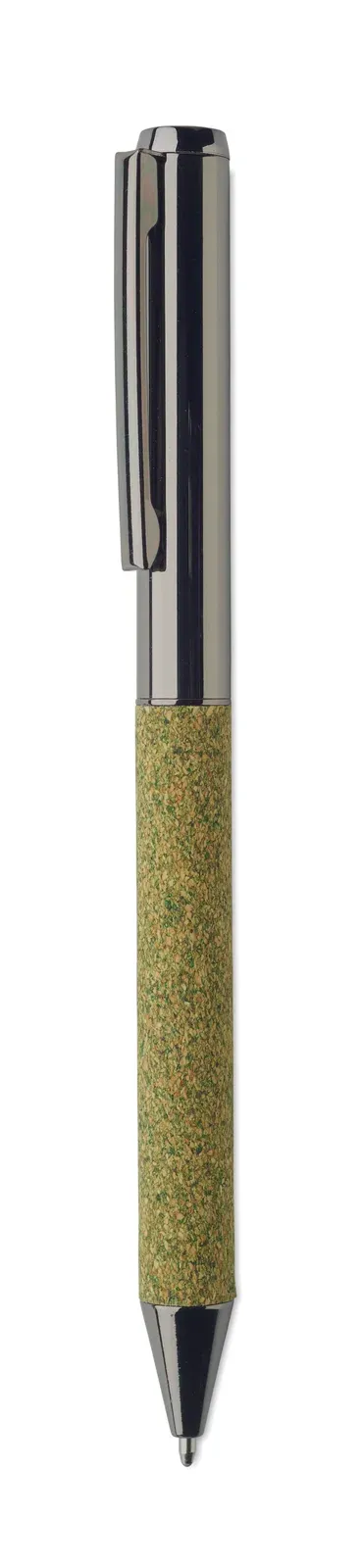 Chippewa Set A5 Notebook, Pen & Keyring – Tea Grounds & Cork Detail, FSC-Certified — Green