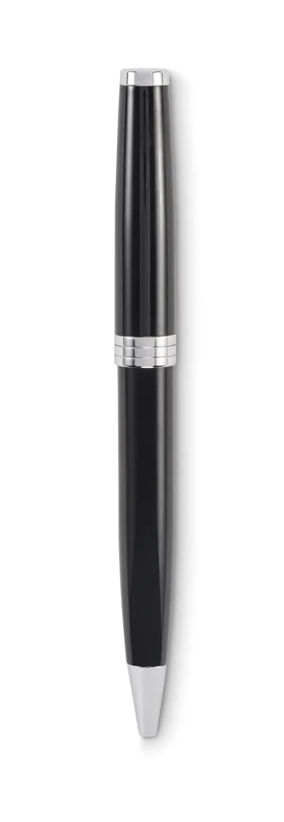Lyon Recycled Stainless Steel Twist Pen – Gift Boxed — Black