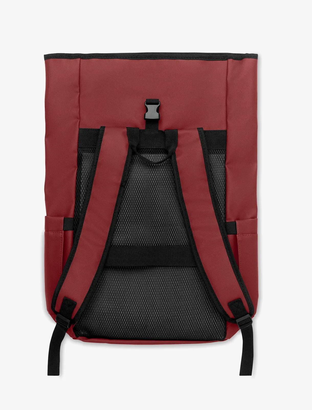 RPET Laptop Backpack Bangkok Roll with Zippered Pocket 30X25X57 cm — Burgundy