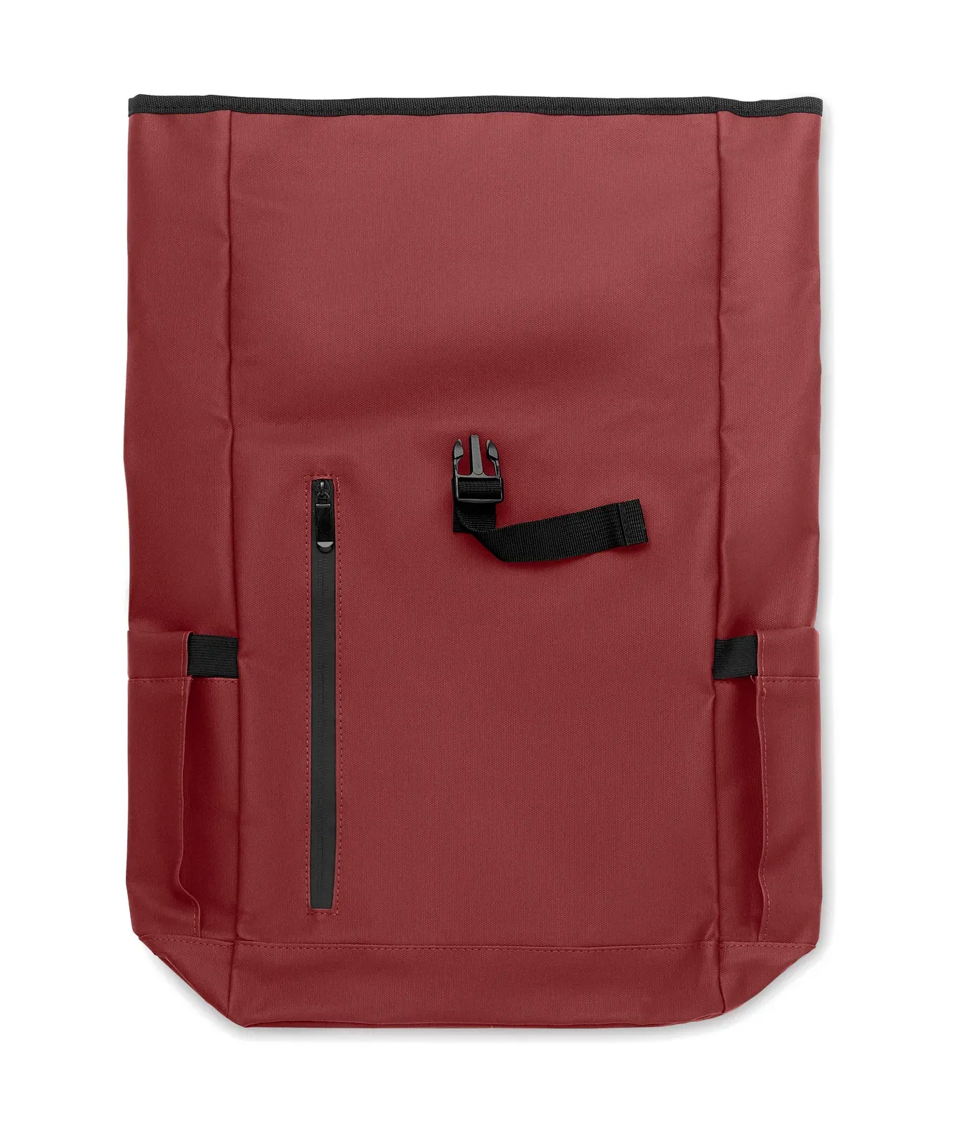 RPET Laptop Backpack Bangkok Roll with Zippered Pocket 30X25X57 cm — Burgundy