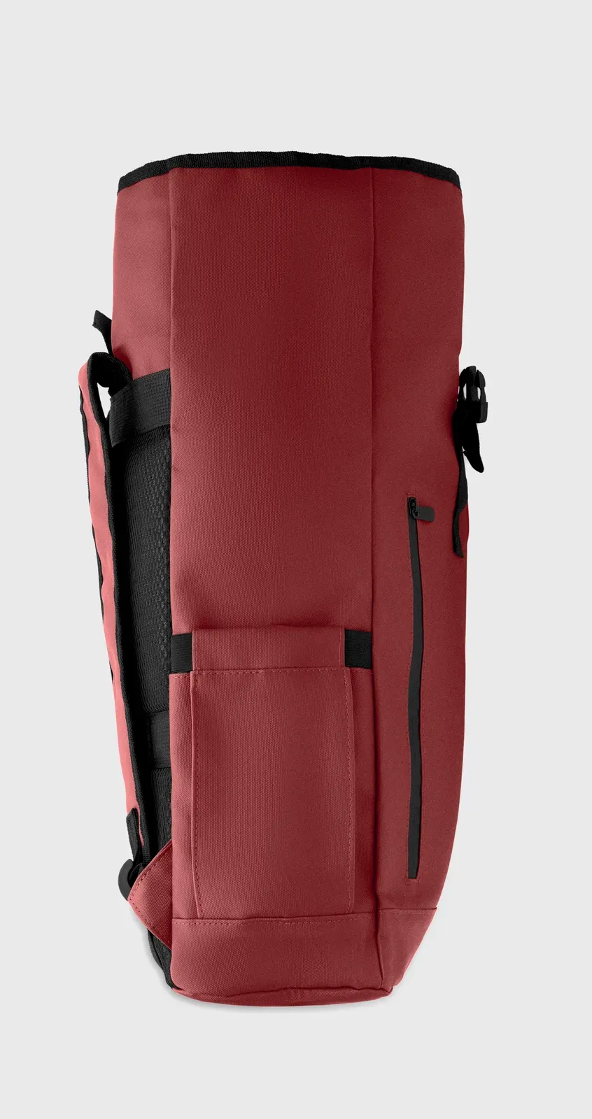 RPET Laptop Backpack Bangkok Roll with Zippered Pocket 30X25X57 cm — Burgundy