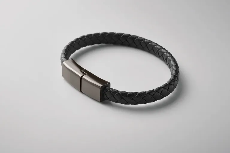 Fauleti Charge 60W Charging Cable Bracelet – PU with Zinc Alloy Braid