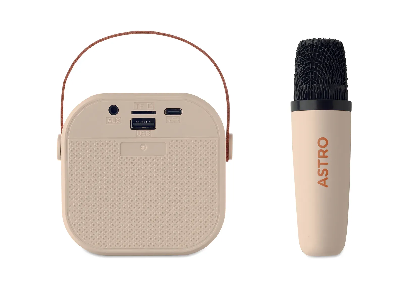 Karaset+ Karaoke Speaker Set – 5W with LED Light & Microphone — Beige