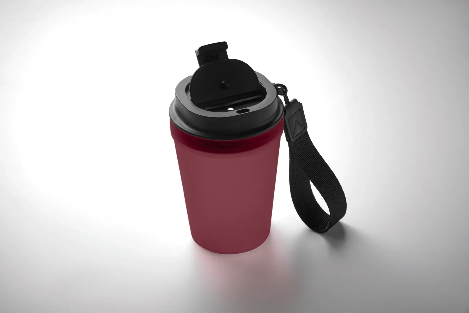 Isforden Tumbler – Single Wall Tumbler in PP, with RPET Polyester Strap — Burgundy