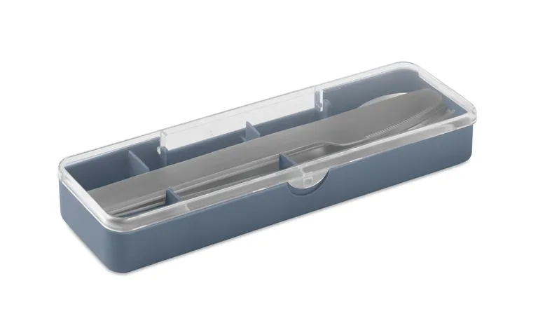 Mesteck – Stainless Steel Cutlery Set with PP Case; This Set Includes a Fork, Knife and Spoon