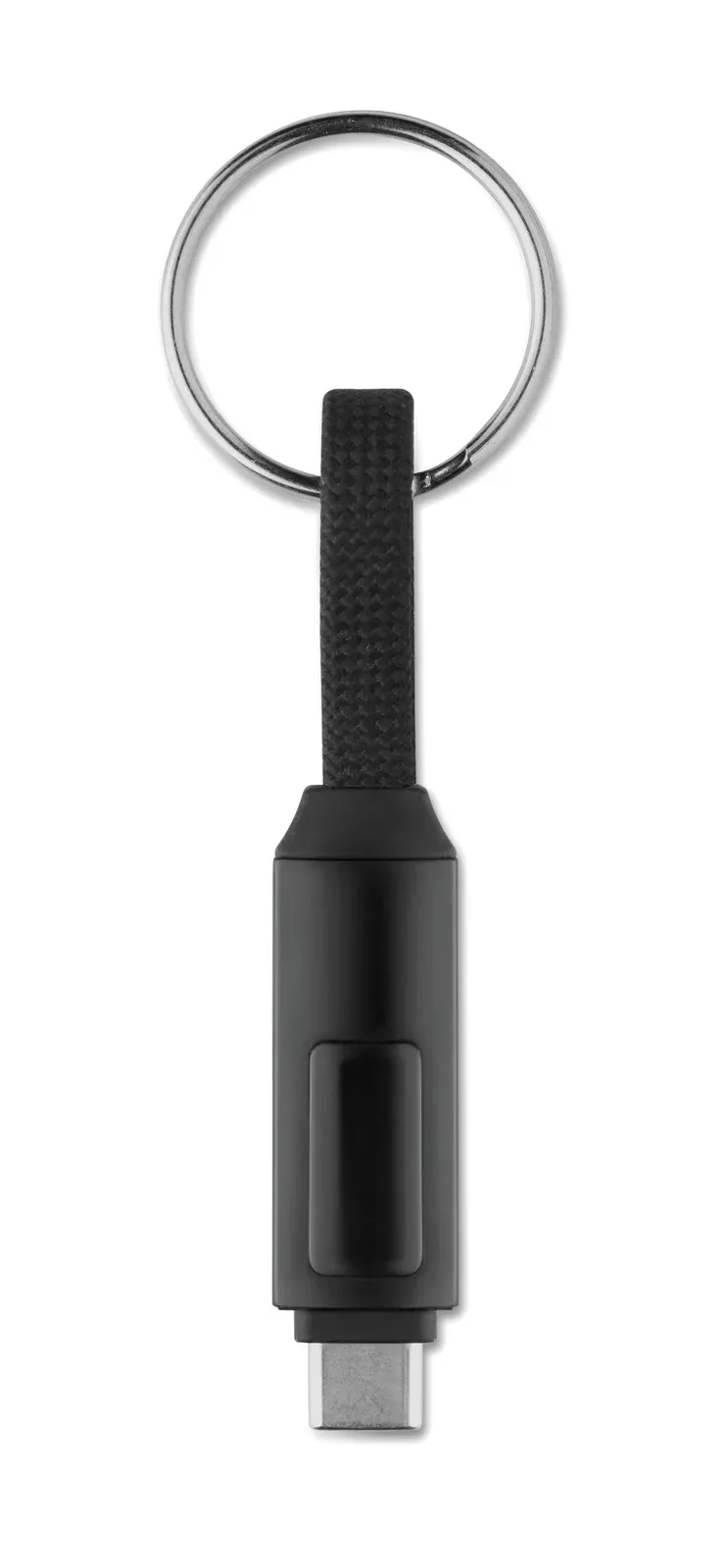 Keysto 60W Charging Cable Keyring – LED Power Display — Black