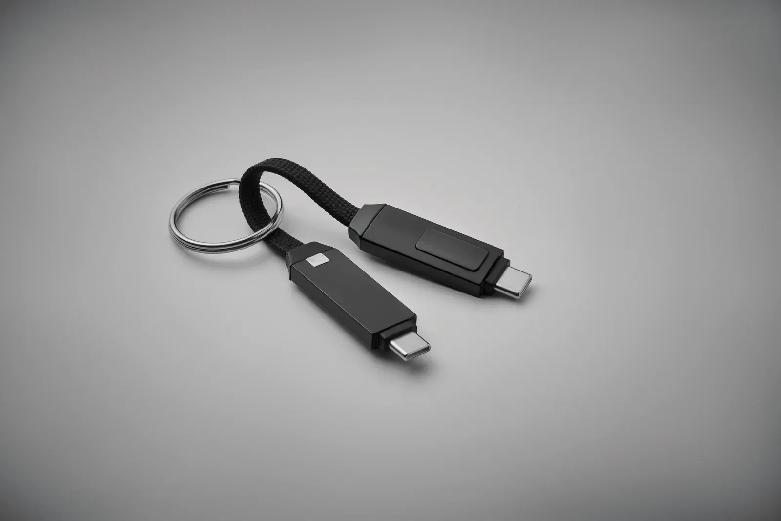 Keysto 60W Charging Cable Keyring – LED Power Display — Black