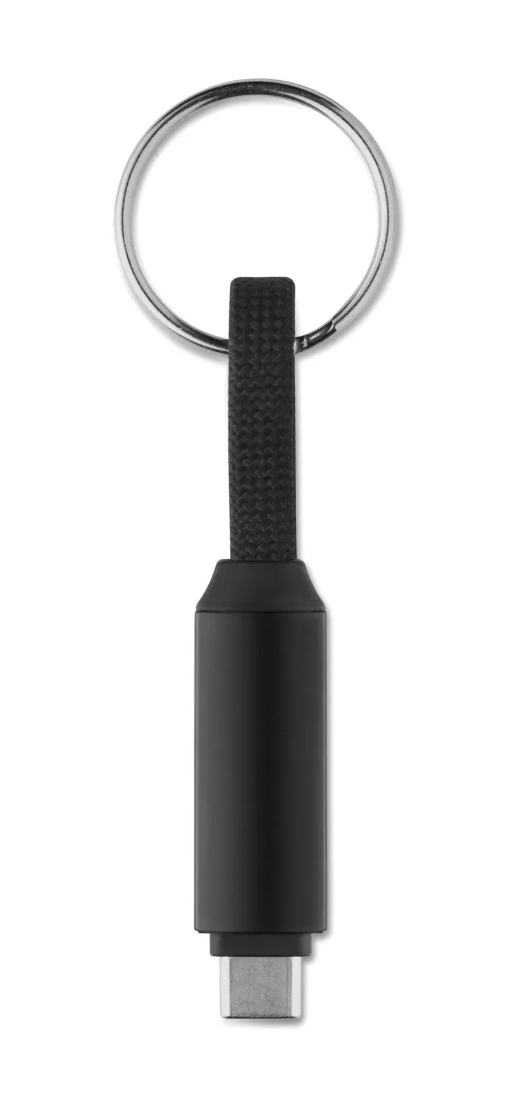 Keysto 60W Charging Cable Keyring – LED Power Display — Black