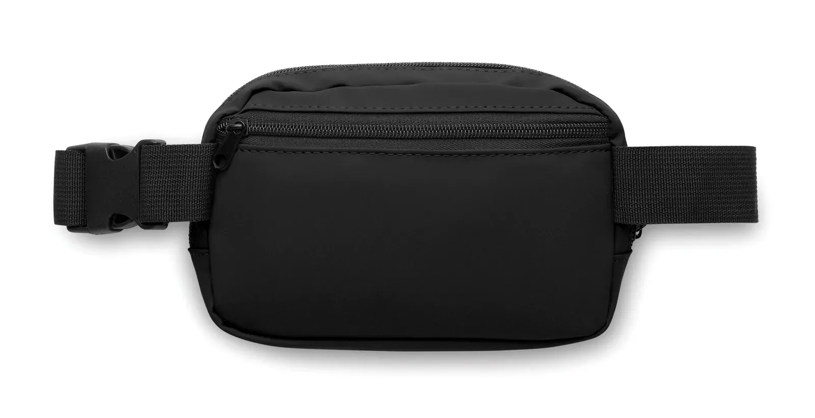 RPET Waist Bag Korovin Waist with Zippered Pocket 22X5X15 cm — Black