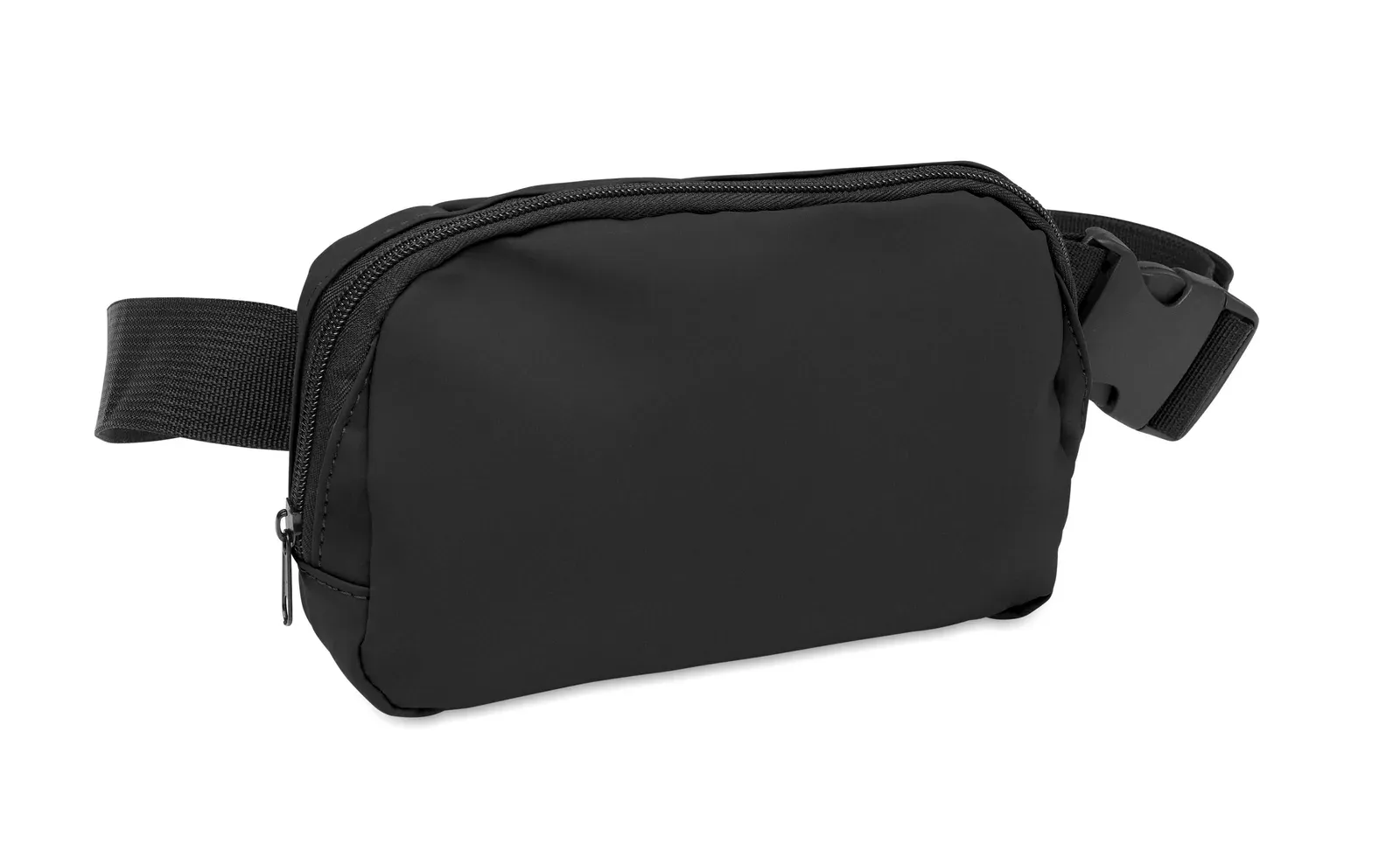 RPET Waist Bag Korovin Waist with Zippered Pocket 22X5X15 cm — Black