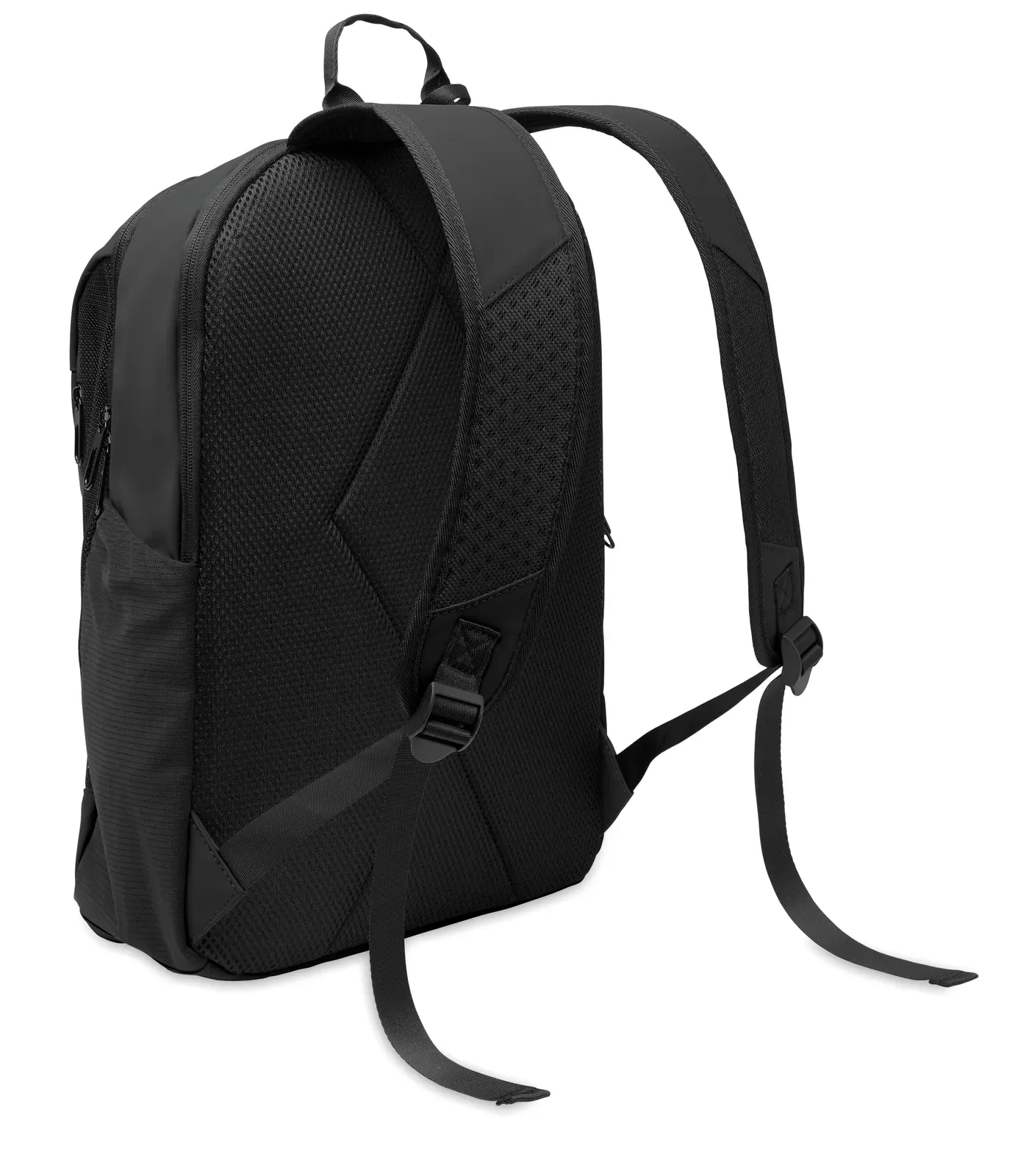 RPET Laptop Backpack Korovin with Zippered Pocket 43,5X15X30 cm — Black
