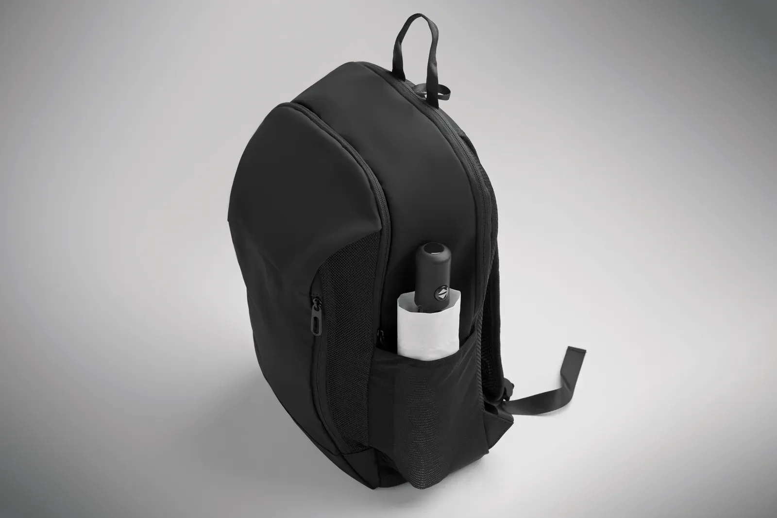 RPET Laptop Backpack Korovin with Zippered Pocket 43,5X15X30 cm — Black