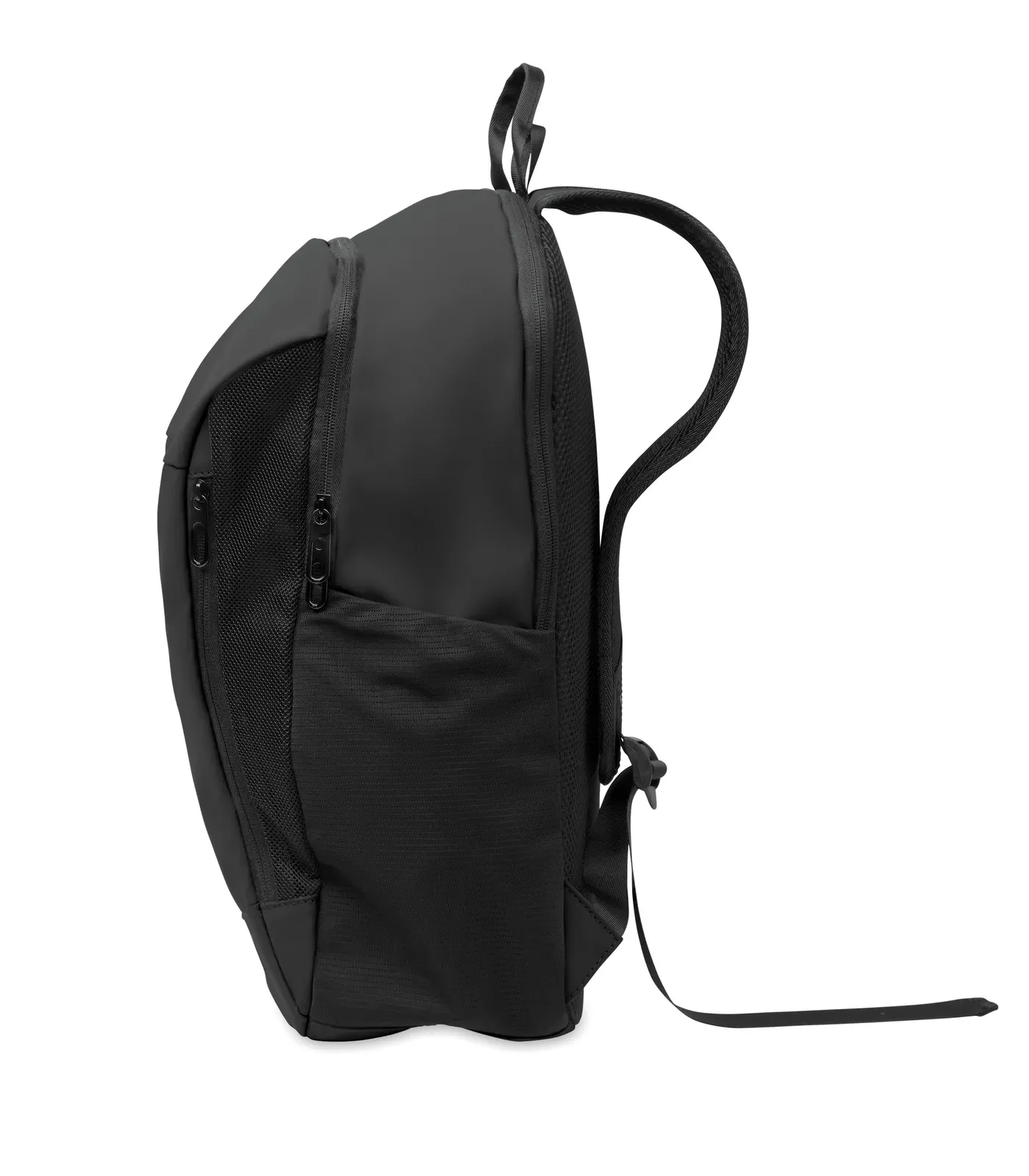 RPET Laptop Backpack Korovin with Zippered Pocket 43,5X15X30 cm — Black