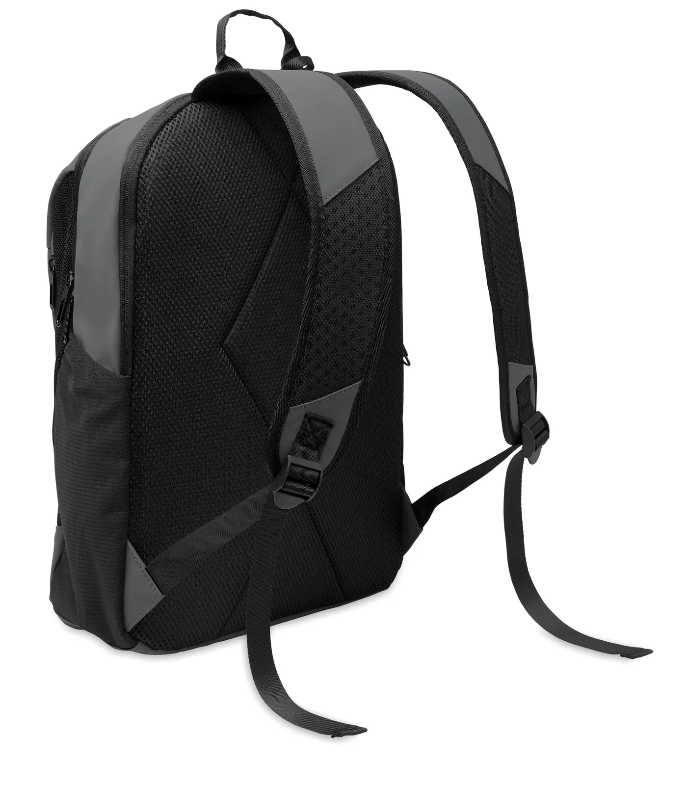 RPET Laptop Backpack Korovin with Zippered Pocket 43,5X15X30 cm — Stone Grey