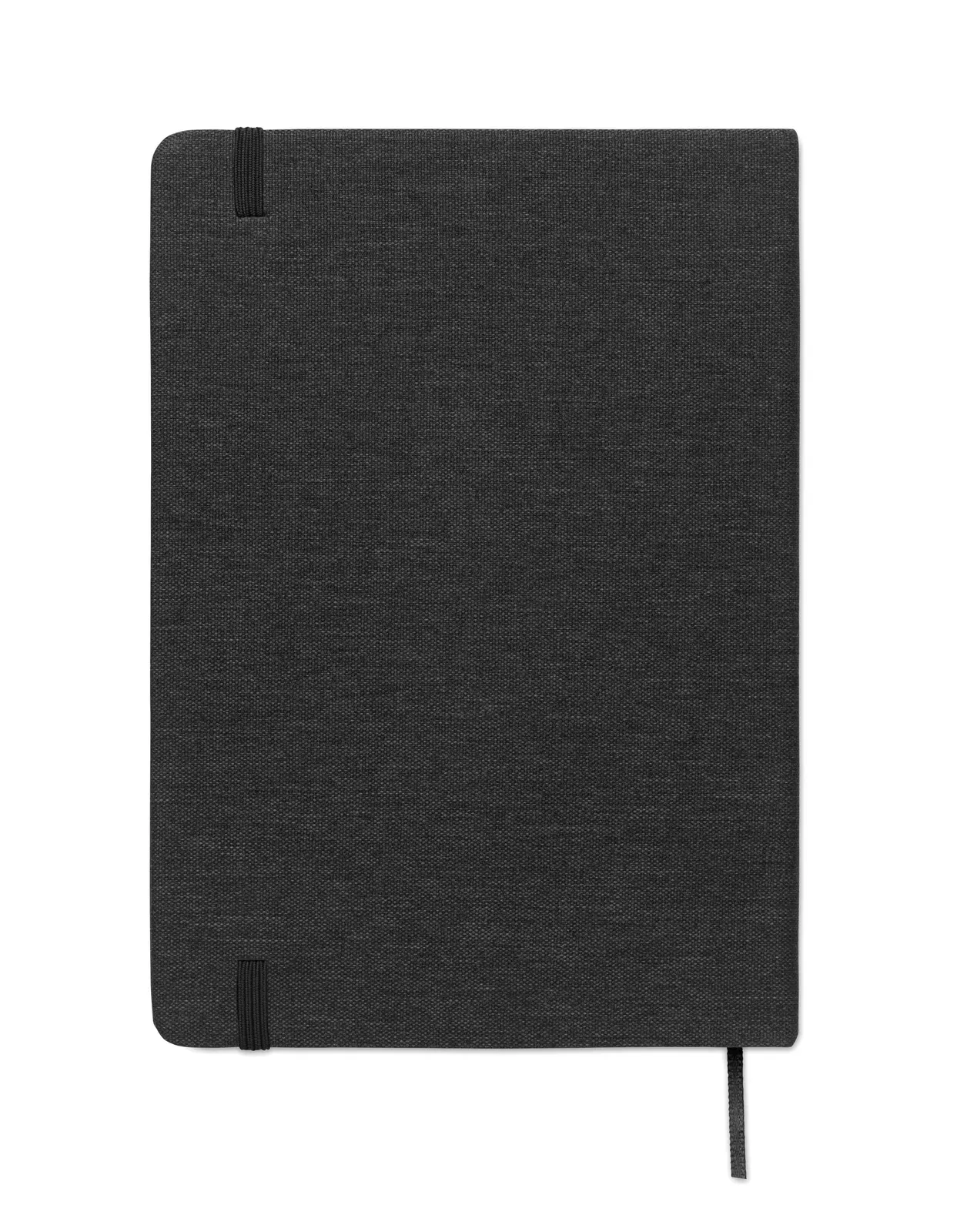 Rinbook A5 RPET Notebook with Phone Stand – 192-Page Refill & Integrated 2-in-1 Pen — Black