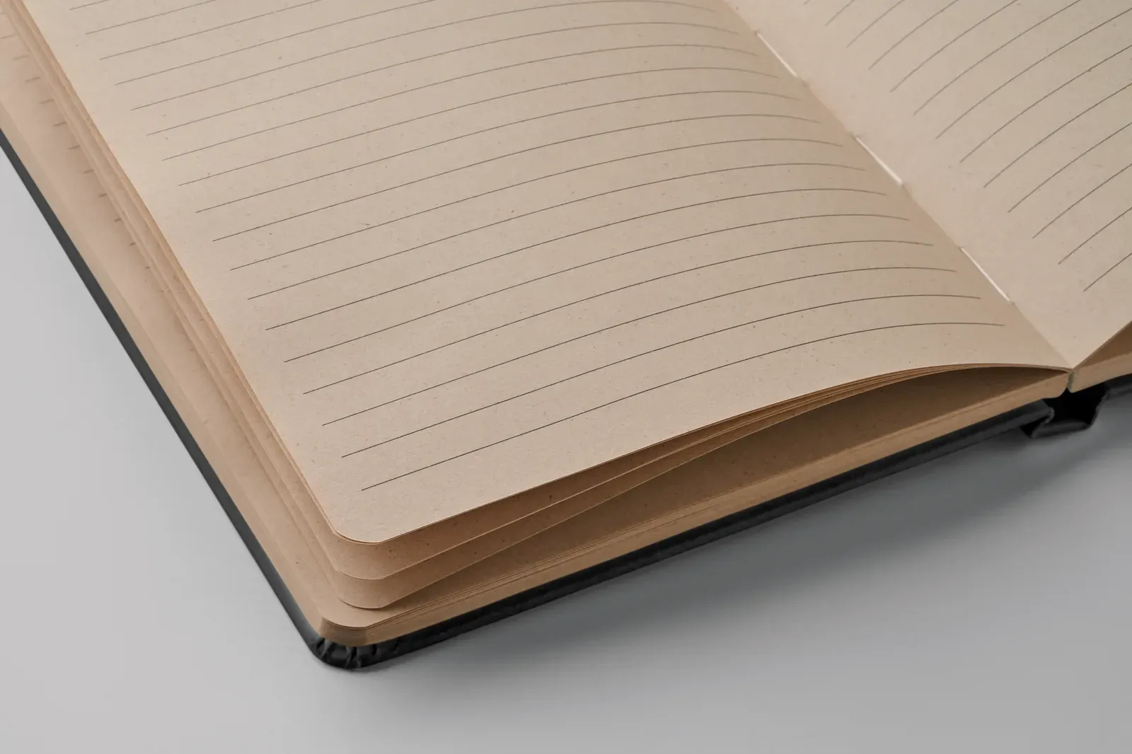 Sugar A5 Sugarcane Fibre Notebook – 160-Page Lined Eco Refill, PLA Hard Cover — Black