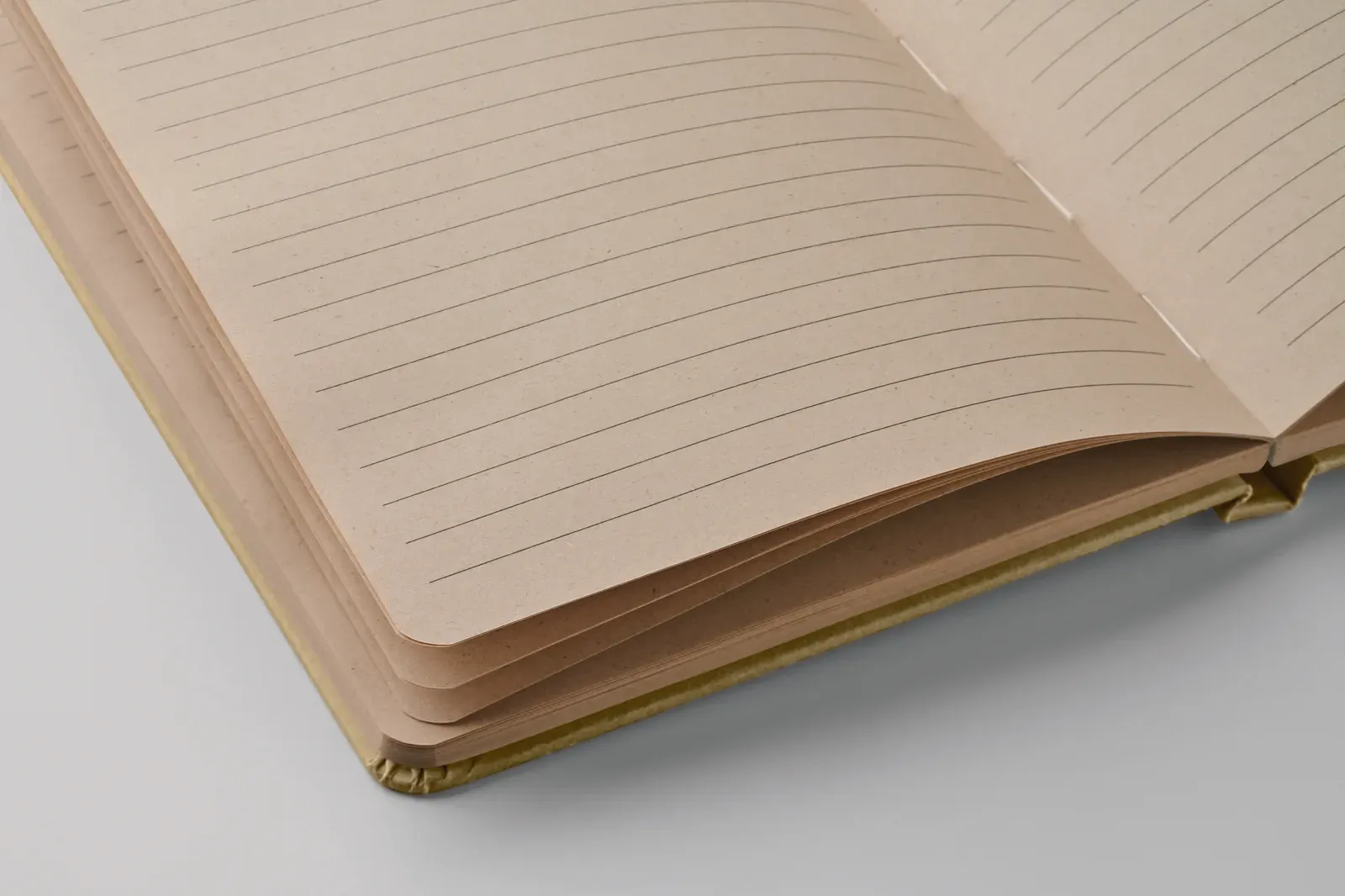 Sugar A5 Sugarcane Fibre Notebook – 160-Page Lined Eco Refill, PLA Hard Cover — Khaki