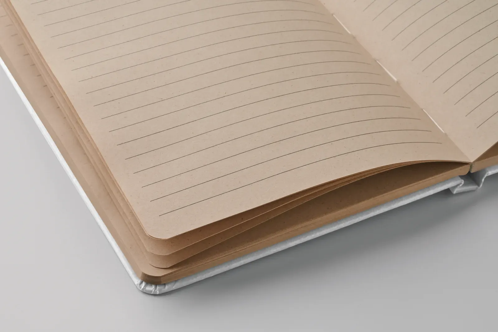 Sugar A5 Sugarcane Fibre Notebook – 160-Page Lined Eco Refill, PLA Hard Cover — White