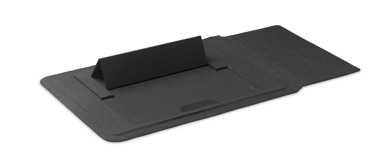 Practic 3-in-1 RPET Laptop Sleeve – Built-In Stand & Mouse Pad — Black