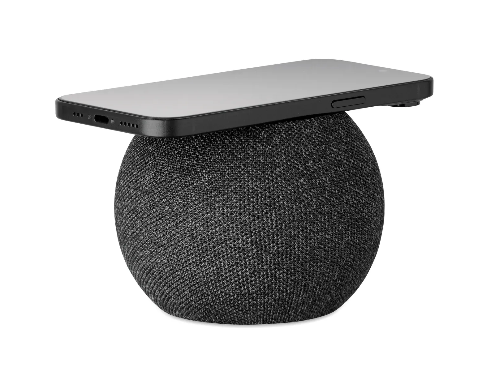 Listoo 5.0 Wireless Speaker with 15W Charging – ABS & RPET Fabric — Black