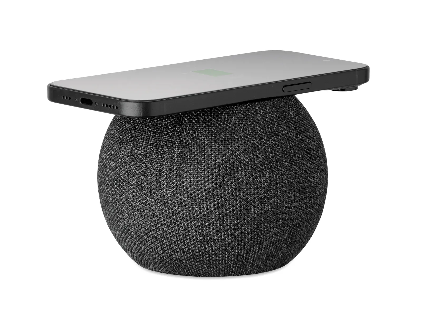 Listoo 5.0 Wireless Speaker with 15W Charging – ABS & RPET Fabric — Black