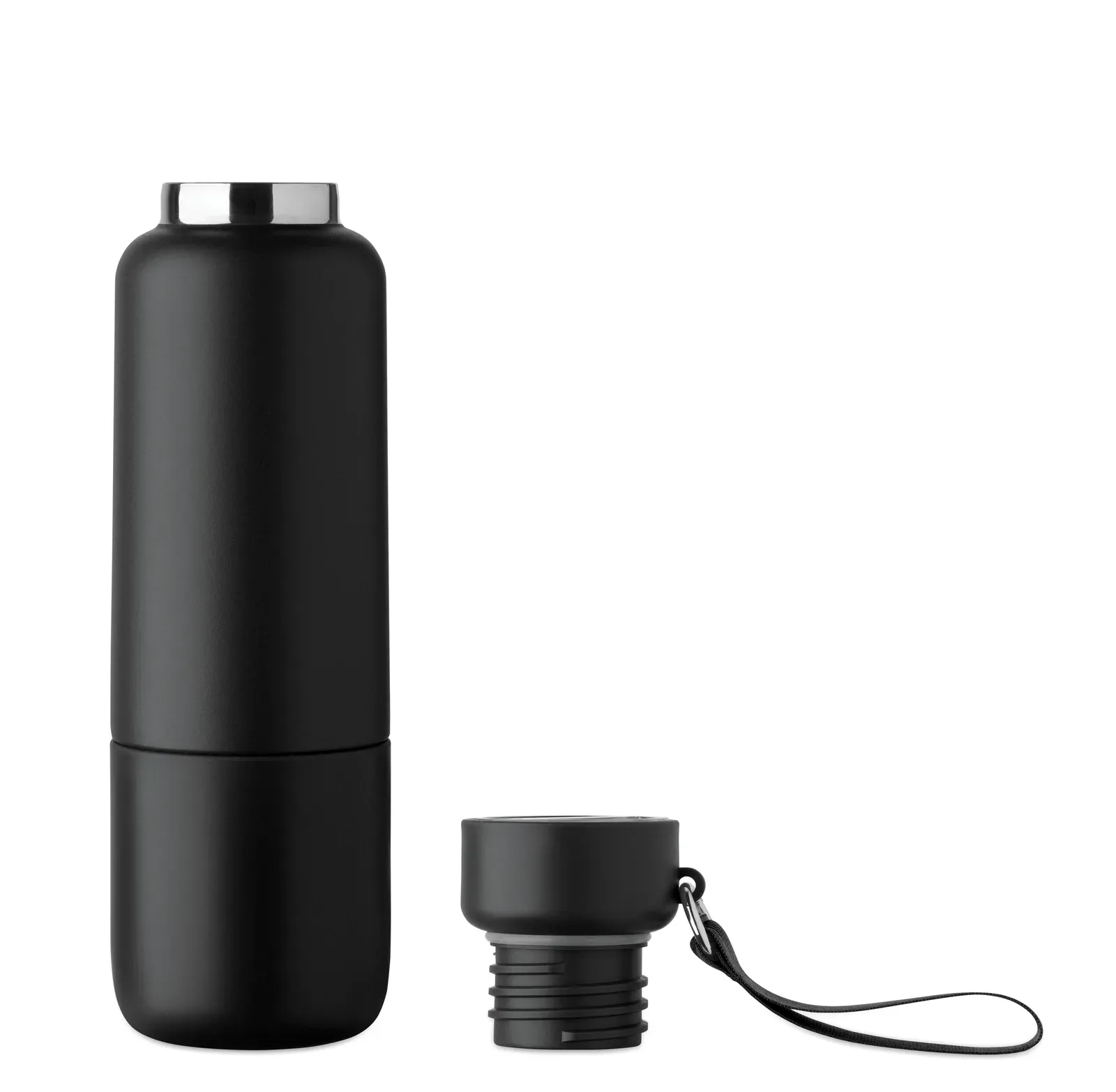 Noeka – Double Wall Insulated Bottle in 90% Recycled Stainless Steel and 10% Stainless Steel — Black