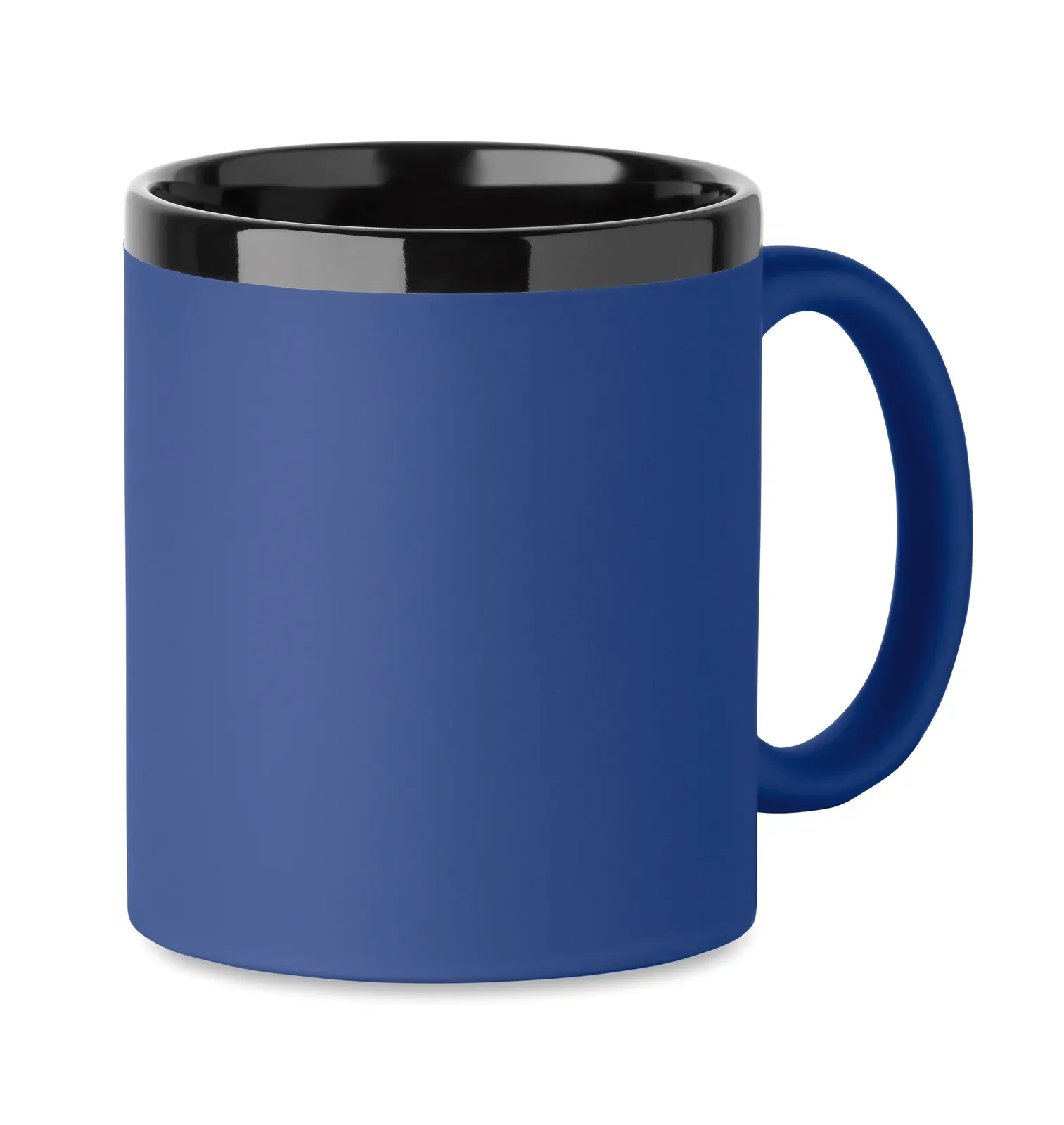 Rubyn – Ceramic Mug with Soft Touch Coating and Black Inside/rim; Suitable for Engraving — Royal Blue
