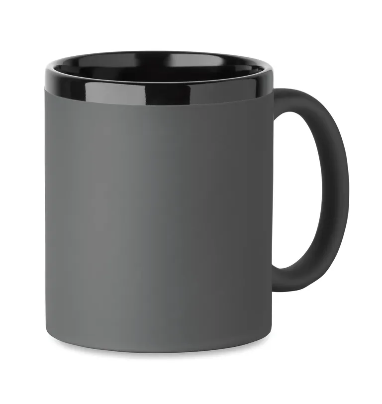 Rubyn – Ceramic Mug with Soft Touch Coating and Black Inside/rim; Suitable for Engraving