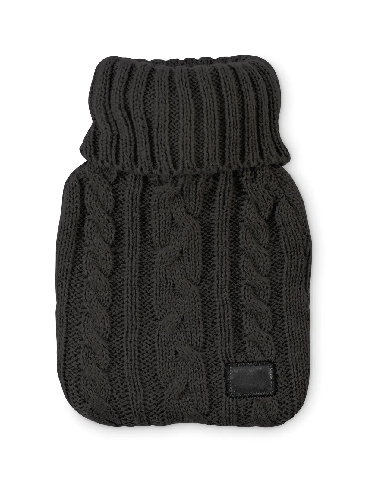 Toasty Hot Water Bottle Knitted Pouch 400ml 12x27cm — Black