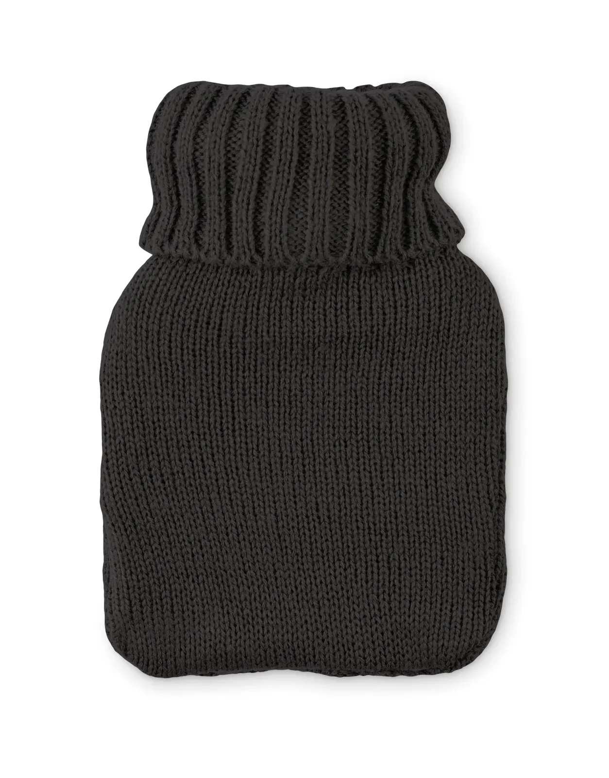 Toasty Hot Water Bottle Knitted Pouch 400ml 12x27cm — Black