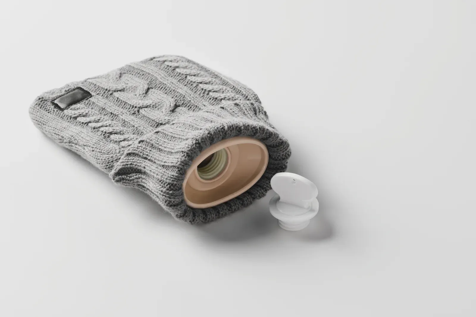 Toasty Hot Water Bottle Knitted Pouch 400ml 12x27cm — Grey