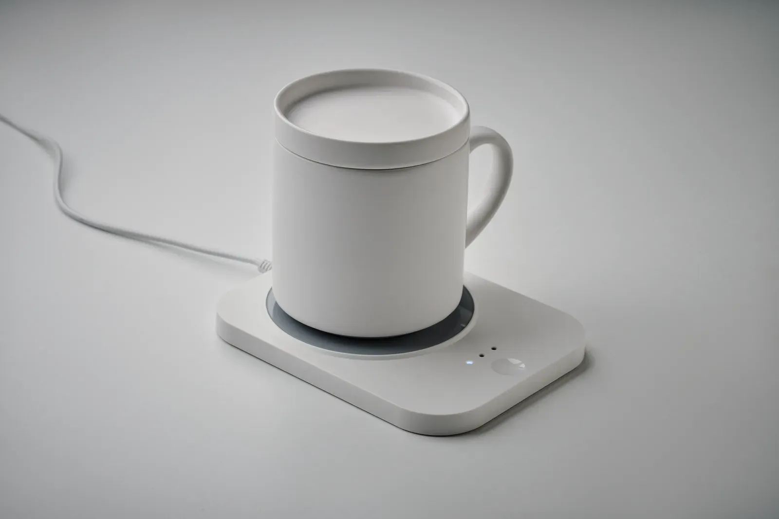 Siroter 2-in-1 Wireless Charger & Mug Warmer – Ceramic Mug Included — White