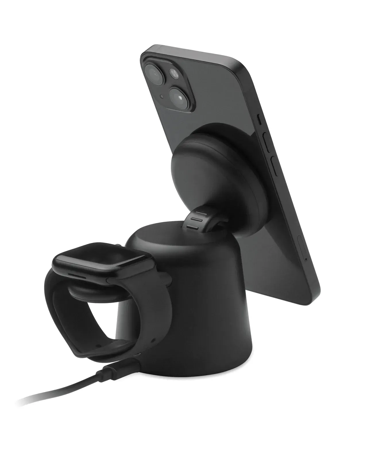 Simpa 15W Magnetic Charging Station – Phone, TWS & Smartwatch — Black