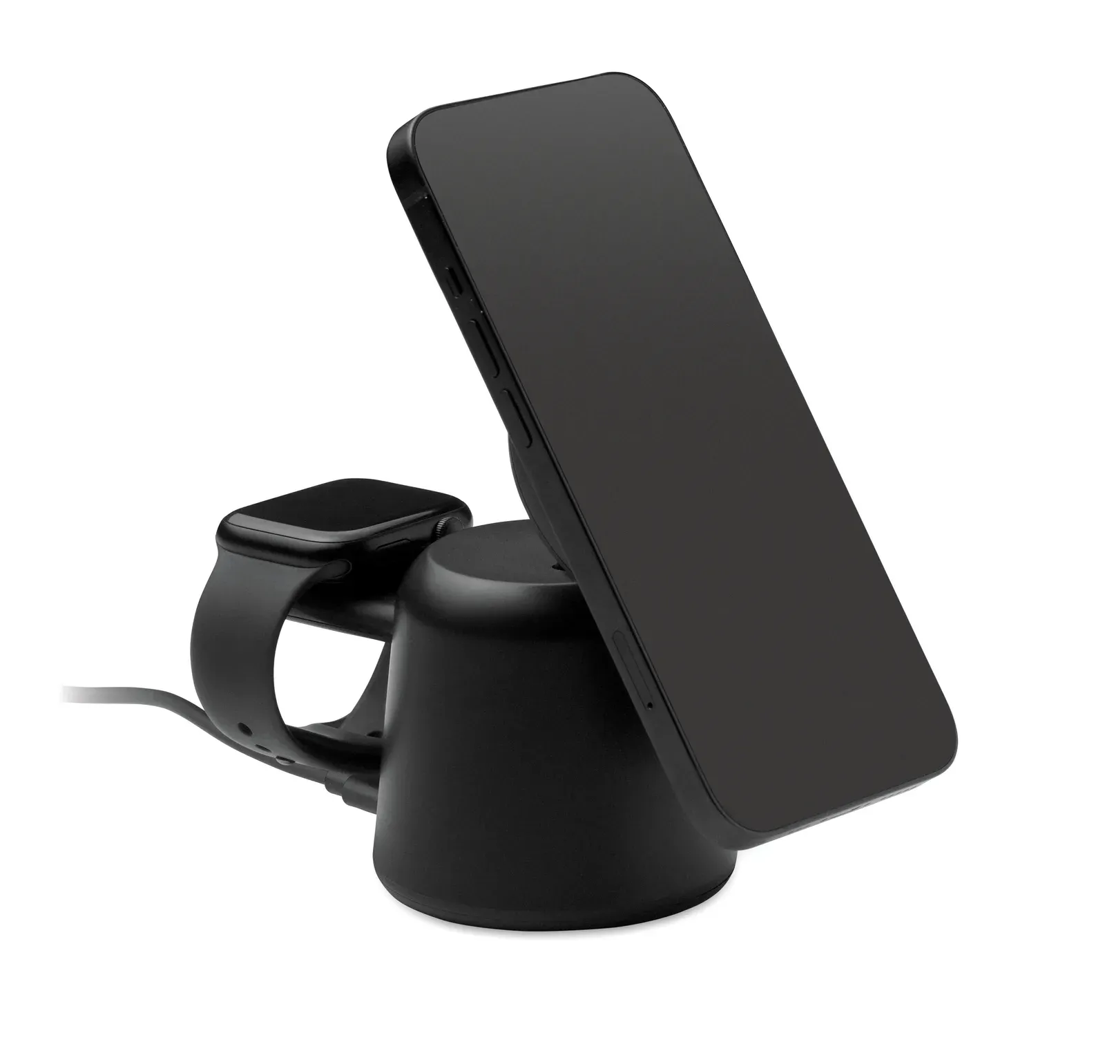 Simpa 15W Magnetic Charging Station – Phone, TWS & Smartwatch — Black