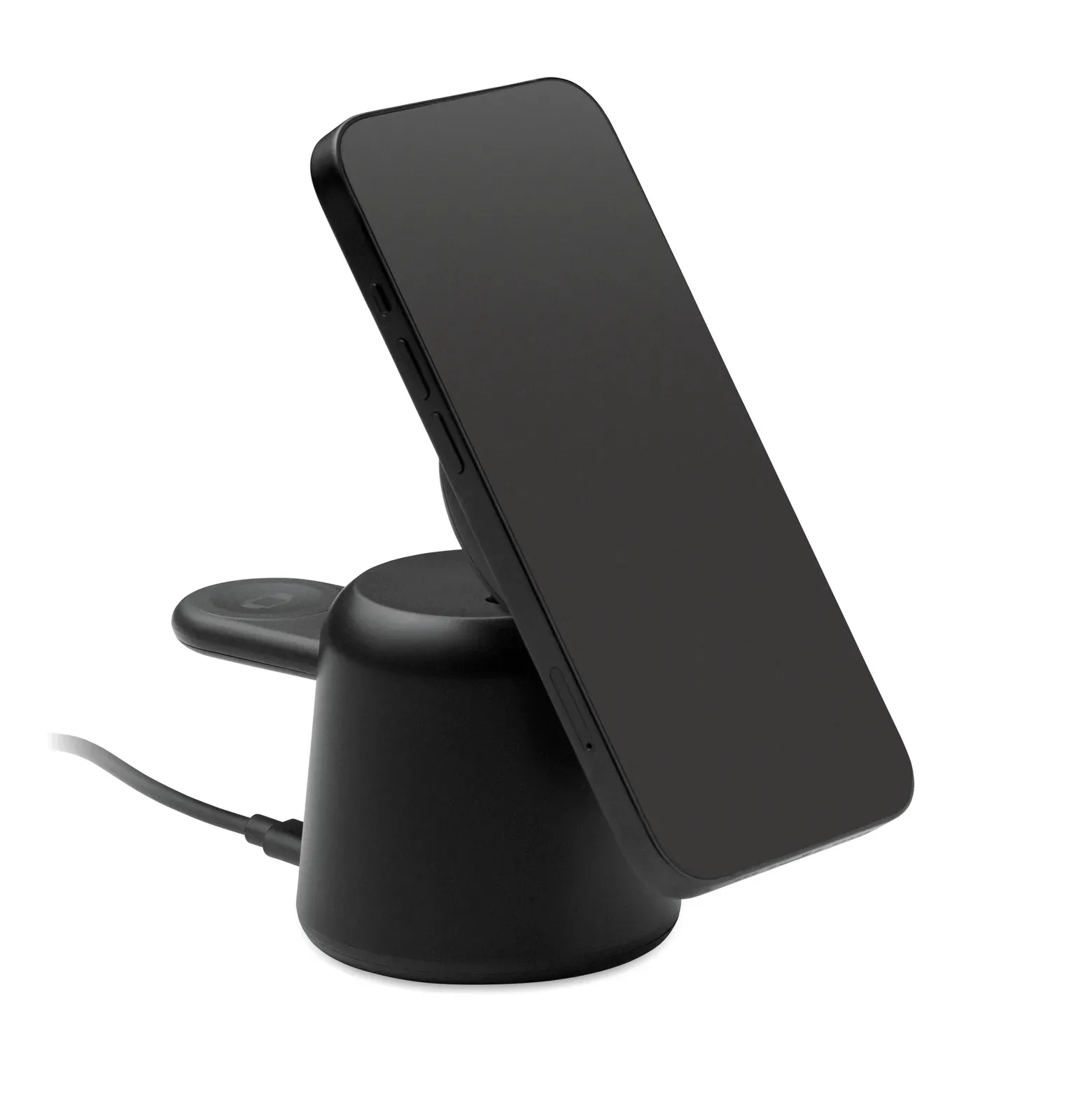 Simpa 15W Magnetic Charging Station – Phone, TWS & Smartwatch — Black