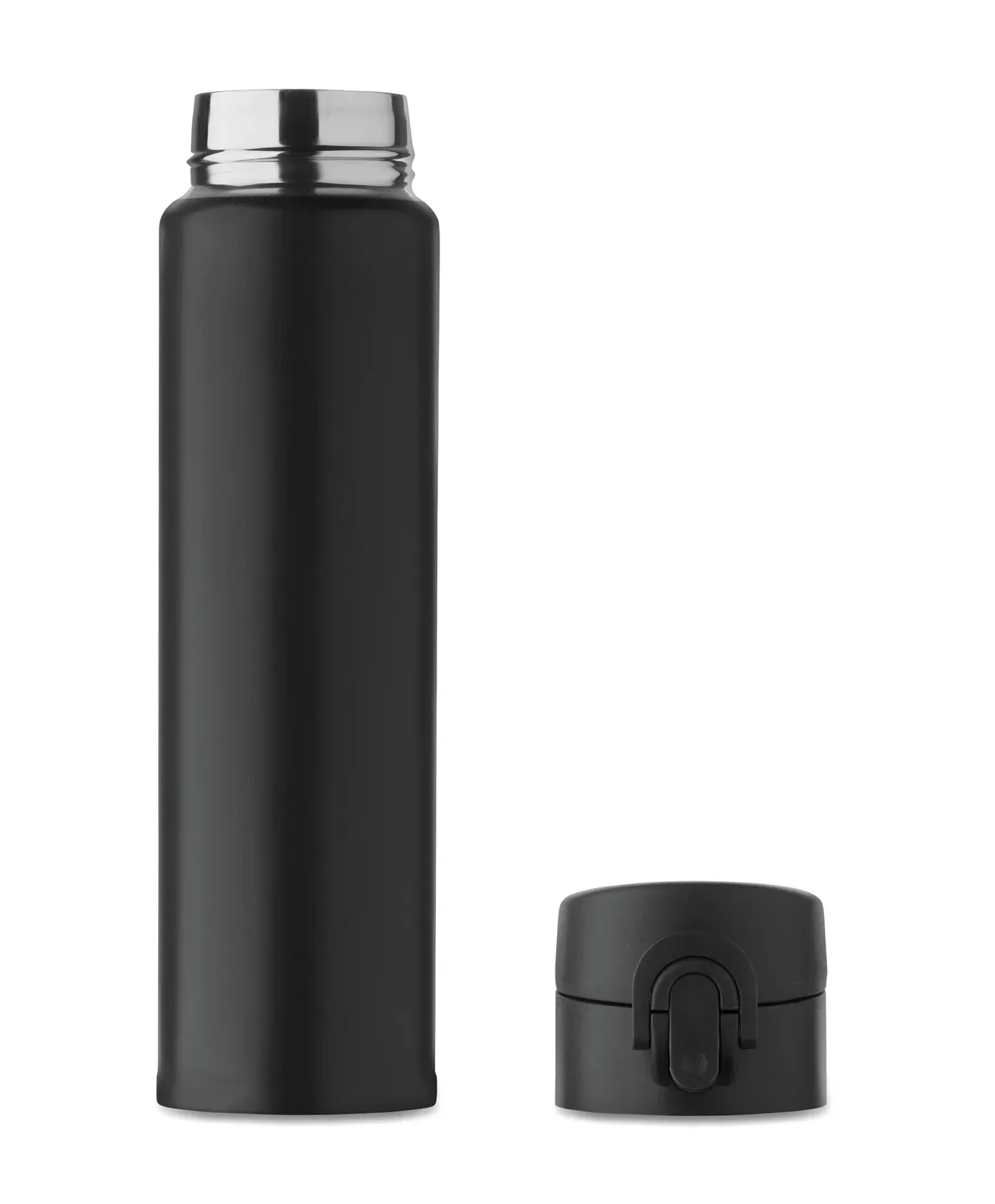 Bots – Double Wall Drinking Bottle in Recycled Stainless Steel (90% Recycled Stainless Steel and 10% Stainless Steel) — Black