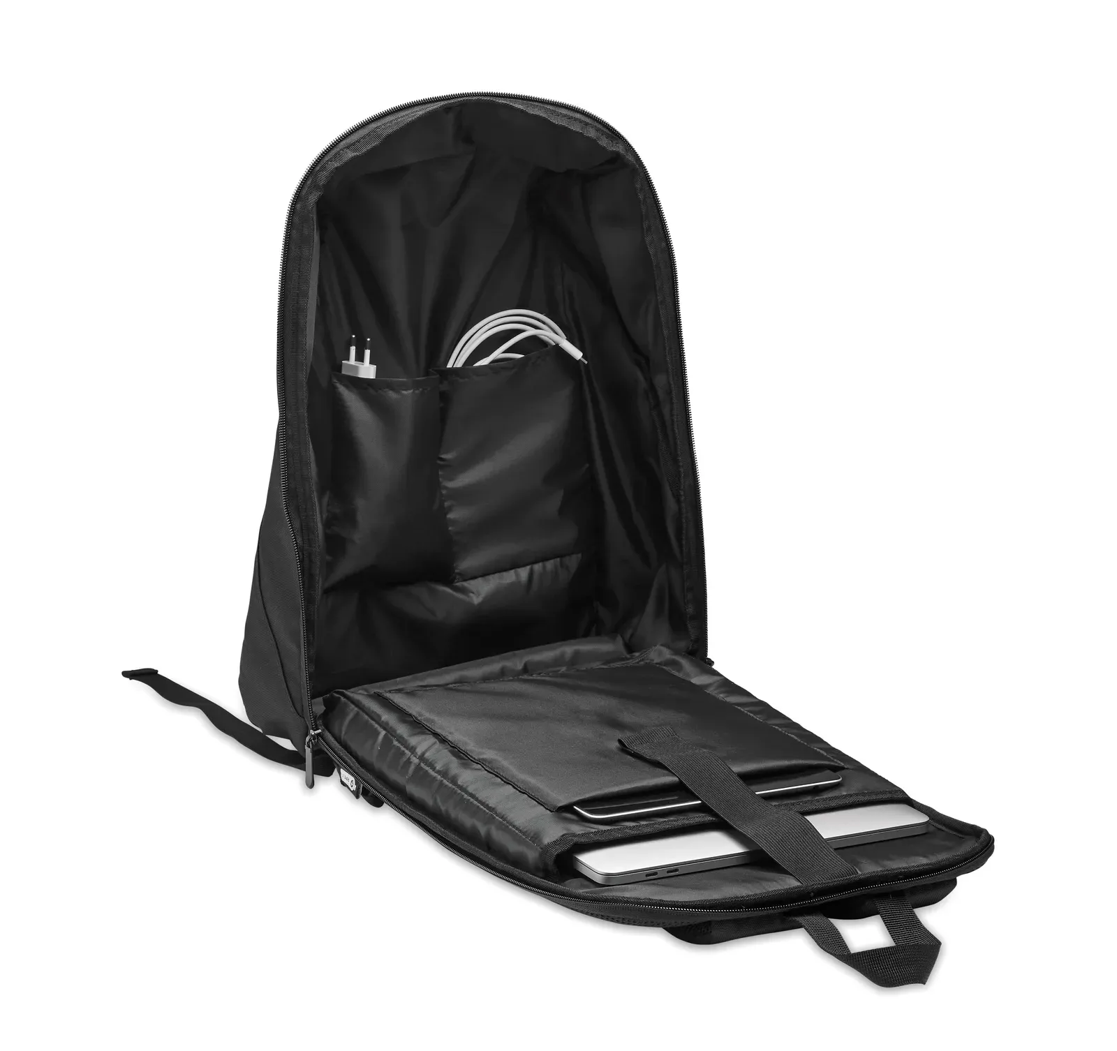RPET Laptop Backpack Arlon with 15 Inch Fit 30X15X44,5 cm MO2739 — Black