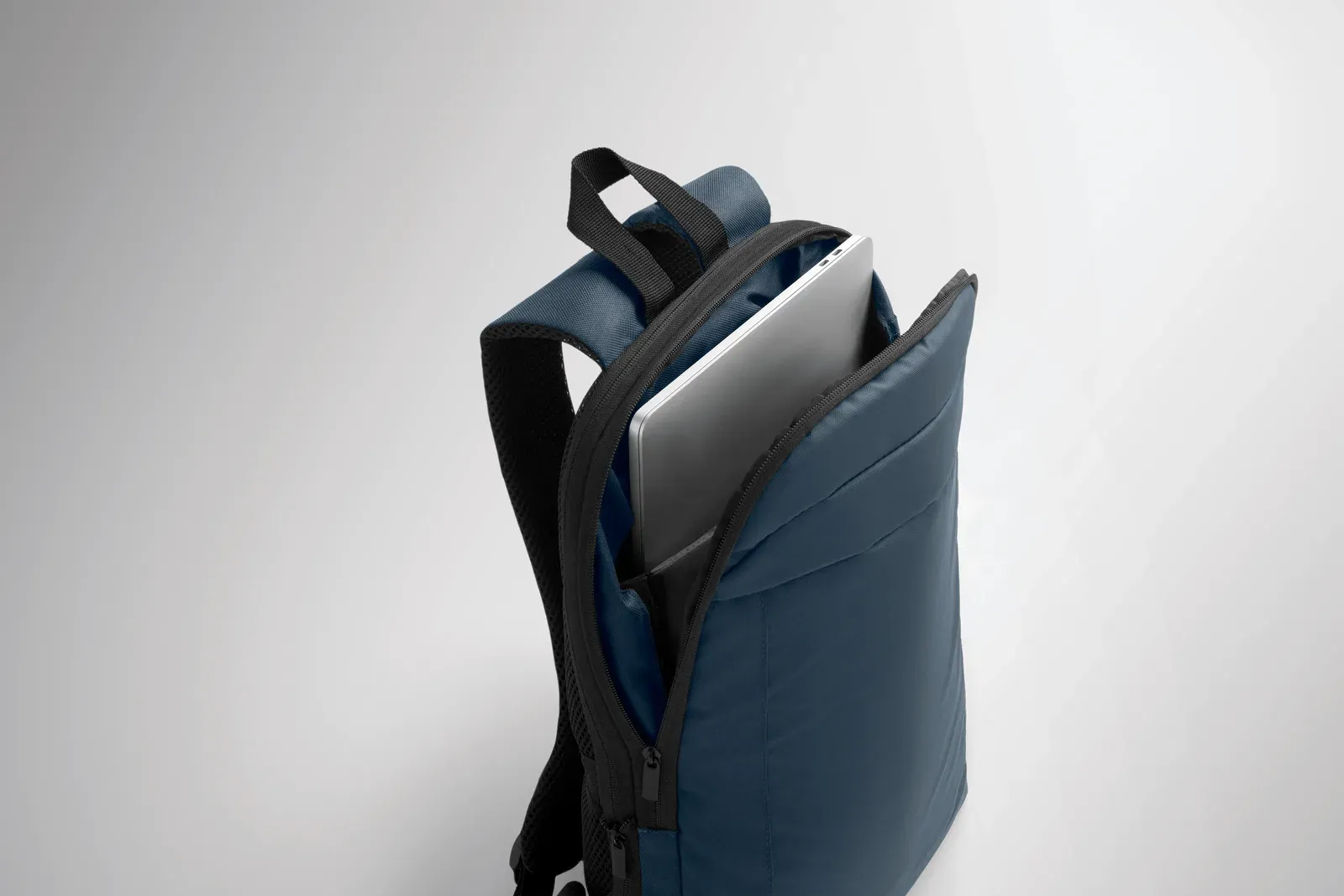 RPET Backpack Xpanda with Zippered Pocket 30X6X44 cm MO2753 Backpack — Blue